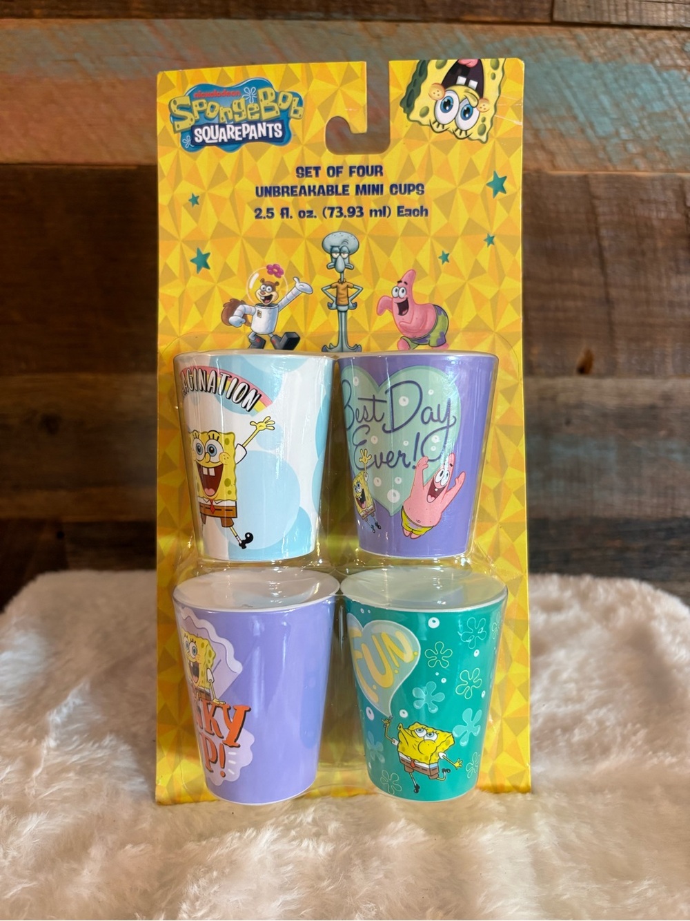 Nickelodeon SpongeBob SquarePants Multi-Color Unbreakable Mini Cups Set of 4